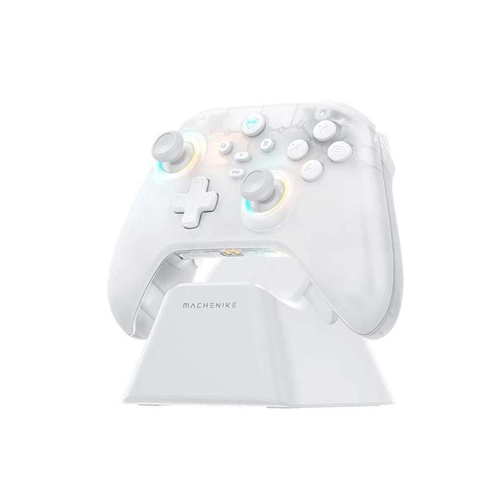 Machenike G3 V2 Wireless Gaming Controller with Charging Station - White - Wireless Controller