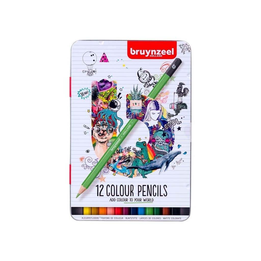 Bruynzeel Colored Pencils Tin 12 Colors