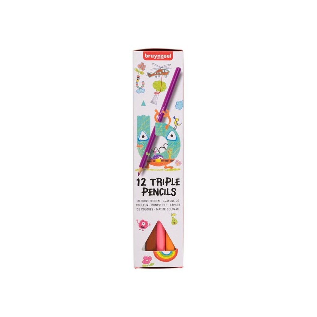 Bruynzeel Triple Coloured Pencils Set 12