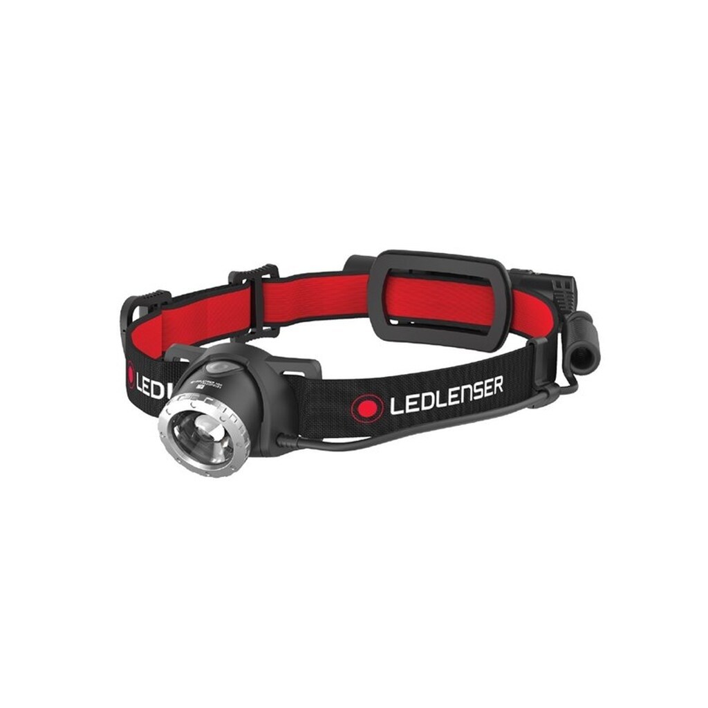Ledlenser H8R Pandelampe, 600 lumen, Sort/rød