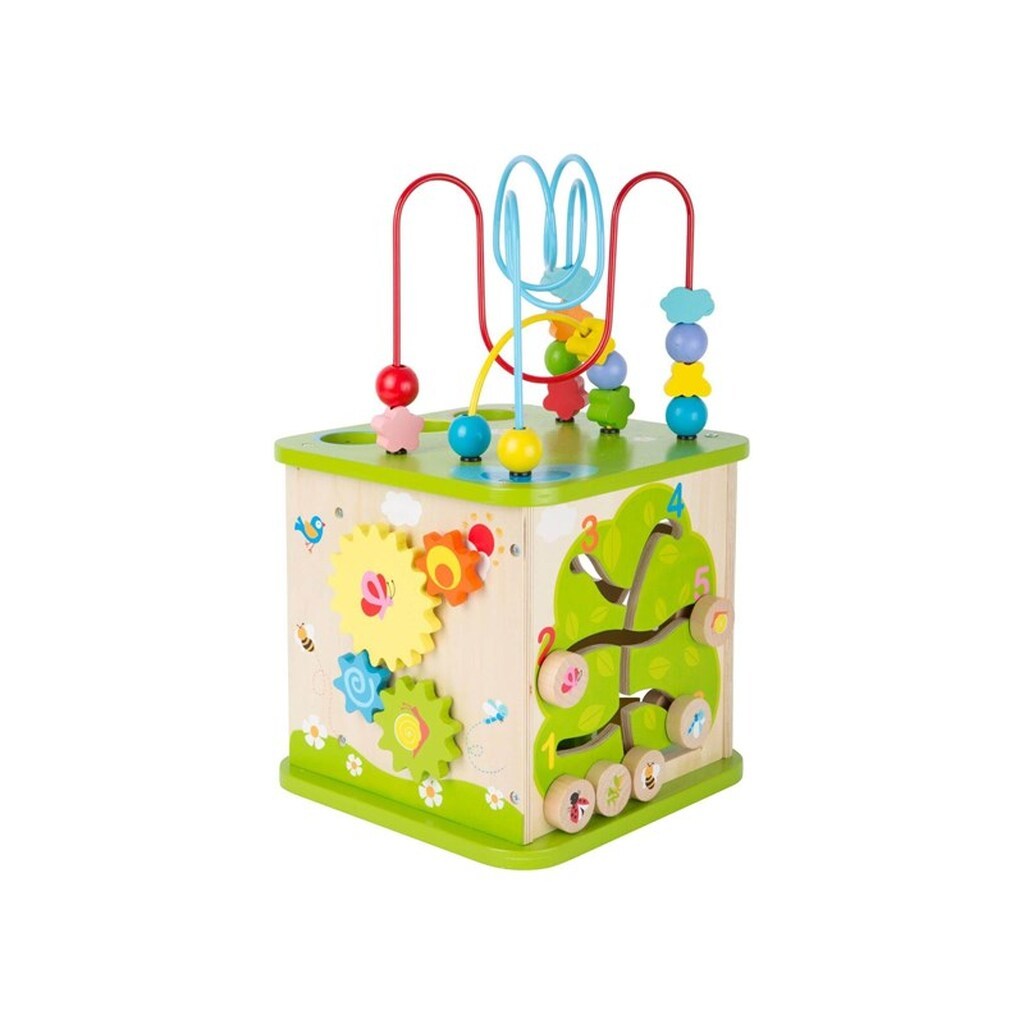 Small Foot - Wooden Activity Cube with Ball Track.