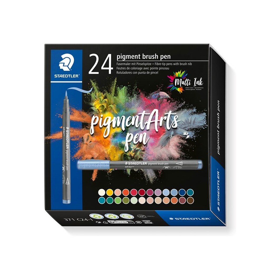 Staedtler BRUSH PEN PIGMENT 24 stk/ass