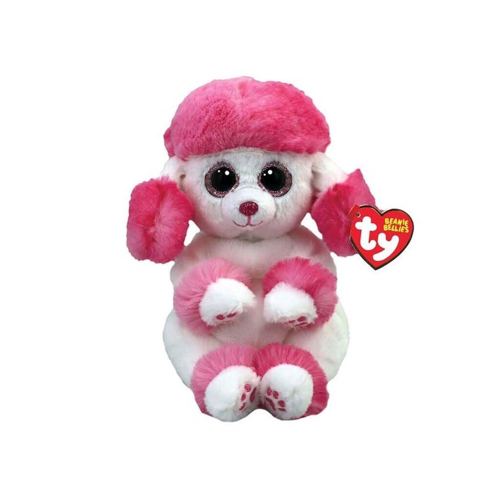 Ty Beanie Babies Bellies Heartly Poodle 15cm