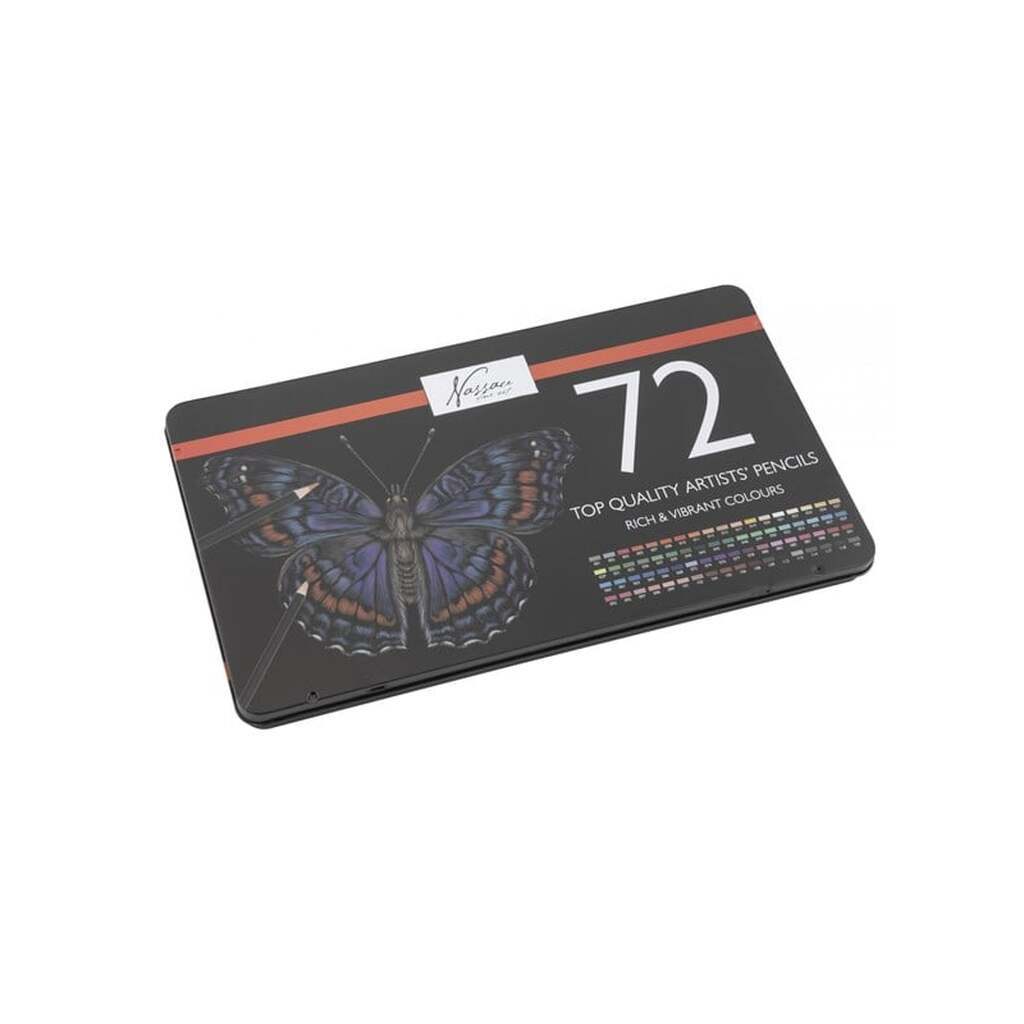 Nassau Farveblyanter 72 stk. i metalæske