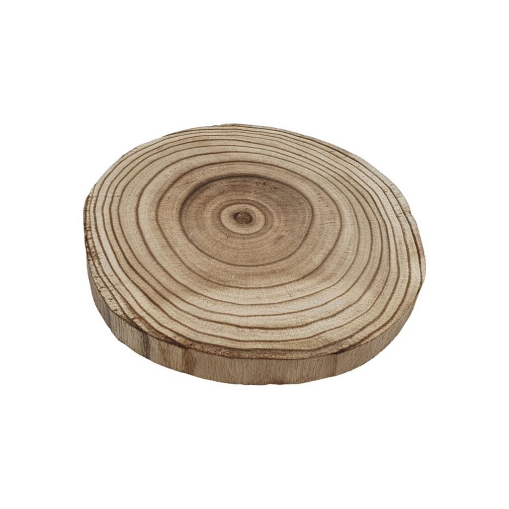 Playwood - Decoration Tree disc Paulownia Wood Burned Ø 20cm