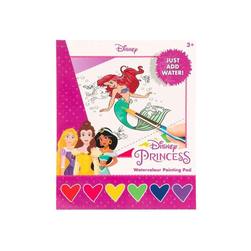 Disney Princess Coloring with Water Coloring Block 27pcs. - Børnebog - paperback