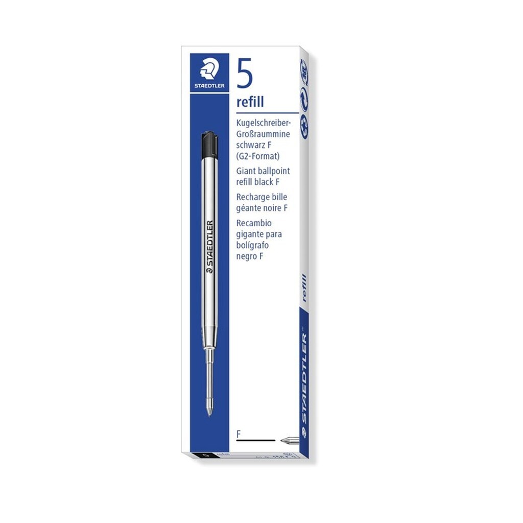 Staedtler REFILL KUGLEPEN, 5 STK,  JUMBO F SORT