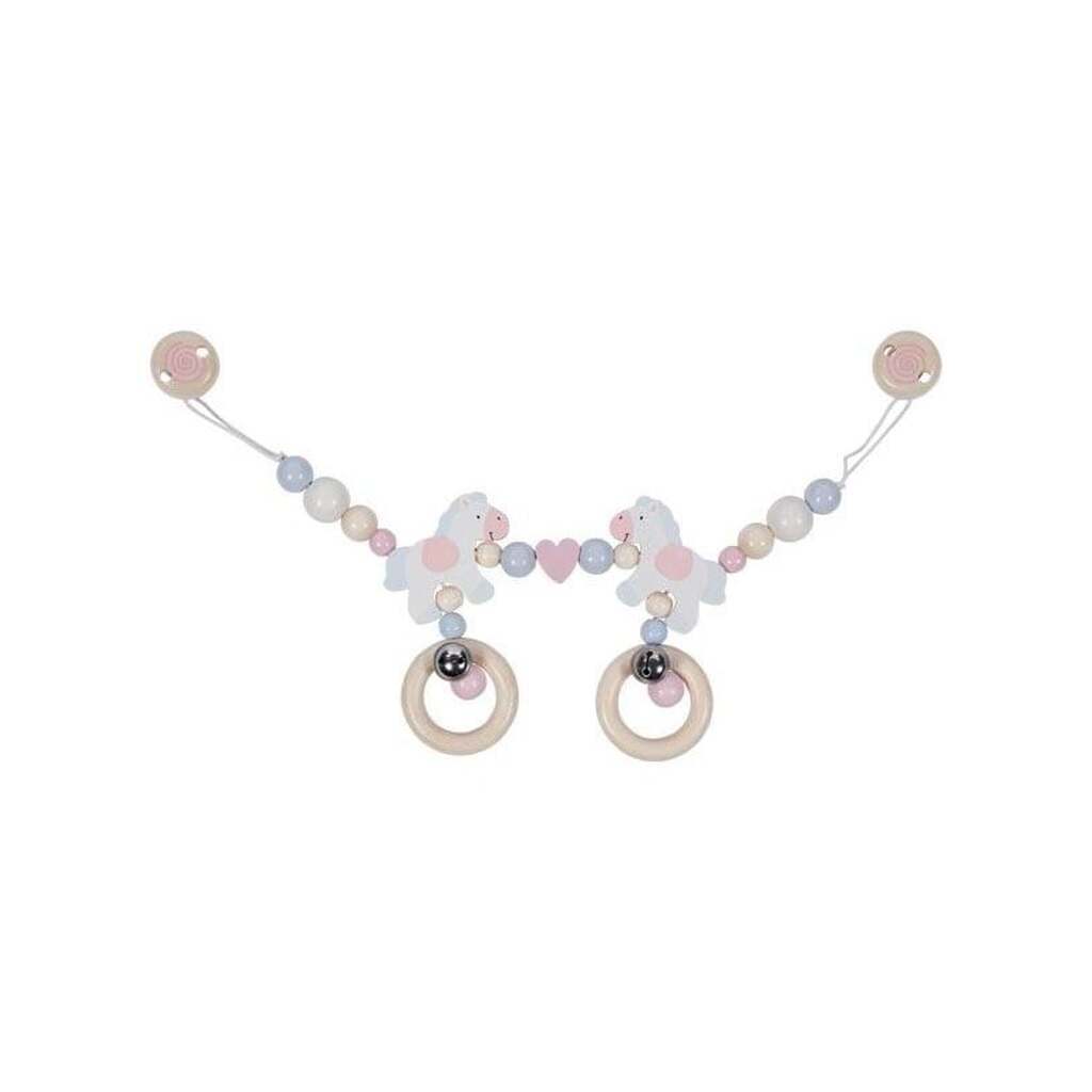 Goki Wooden Stroller Chain Horse with Clips