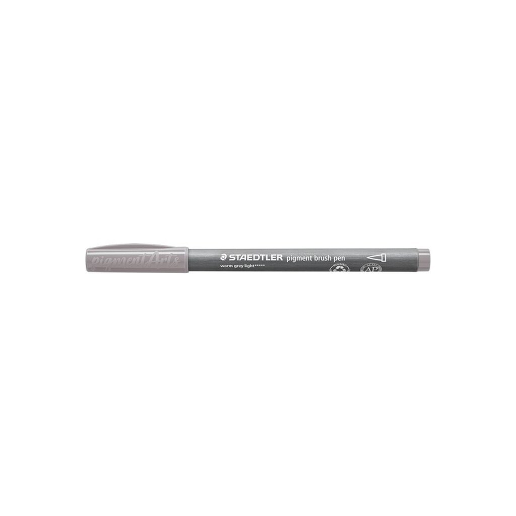 Staedtler BRUSH PIGMENT PEN, ÆSKE 10 STK, VARM GRÅ LYS