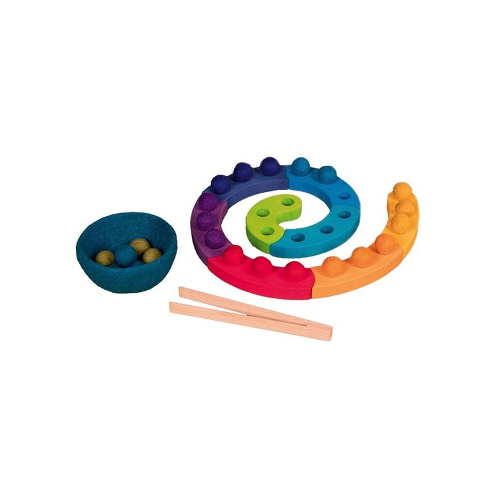 Goki Wooden Color Sorting Game Spiral 29 pcs.