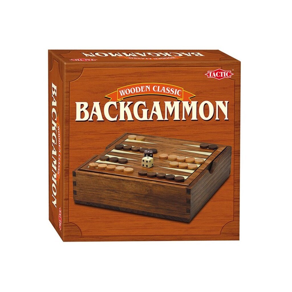 Tactic Classic Backgammon - small wooden (Dansk)