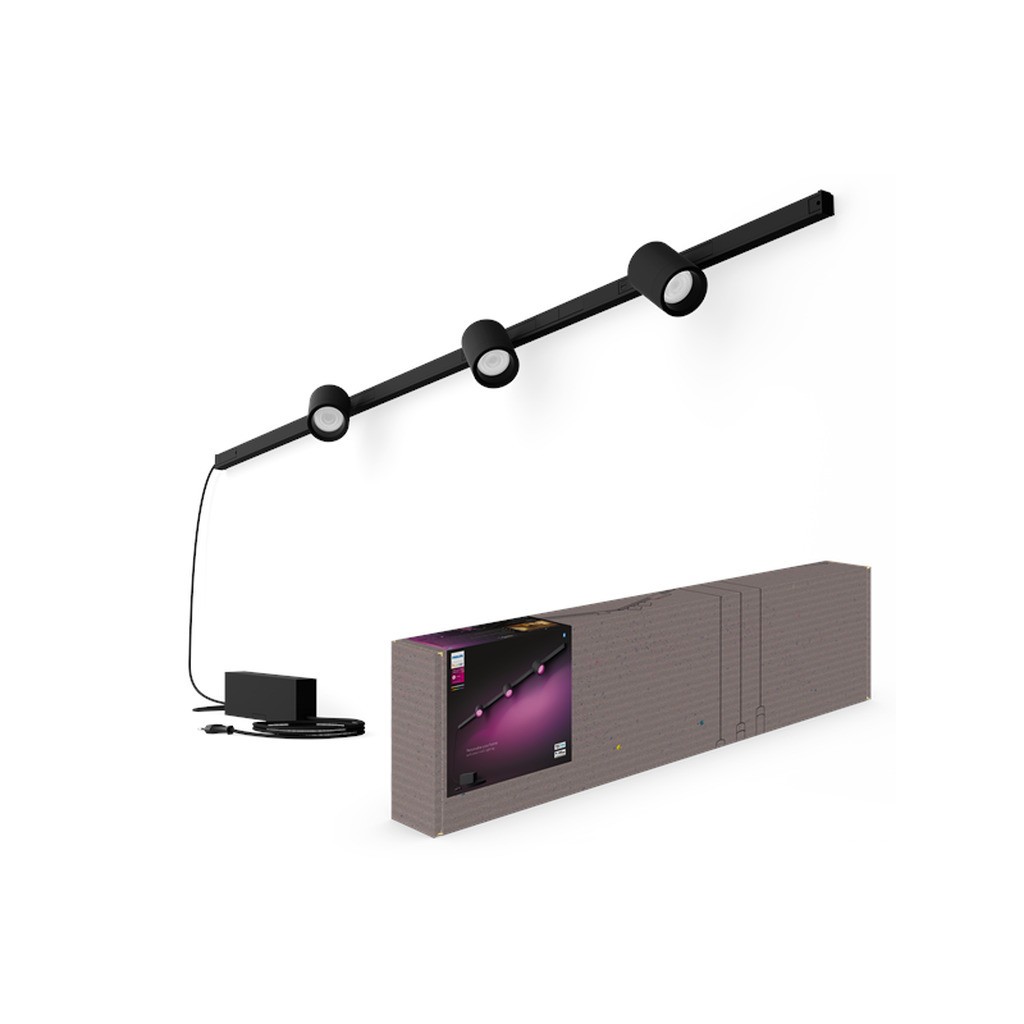 Philips Hue Perifo Loft Sæt - 3 Cylinder Spots - Sort