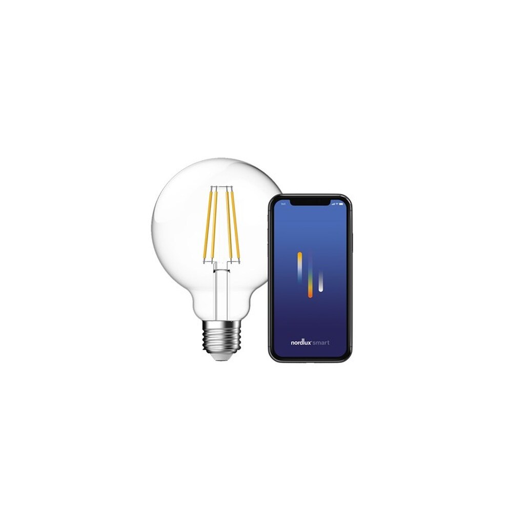 Nordlux Smart Pære G95 4,7W LED 2200-6500K E27, klar