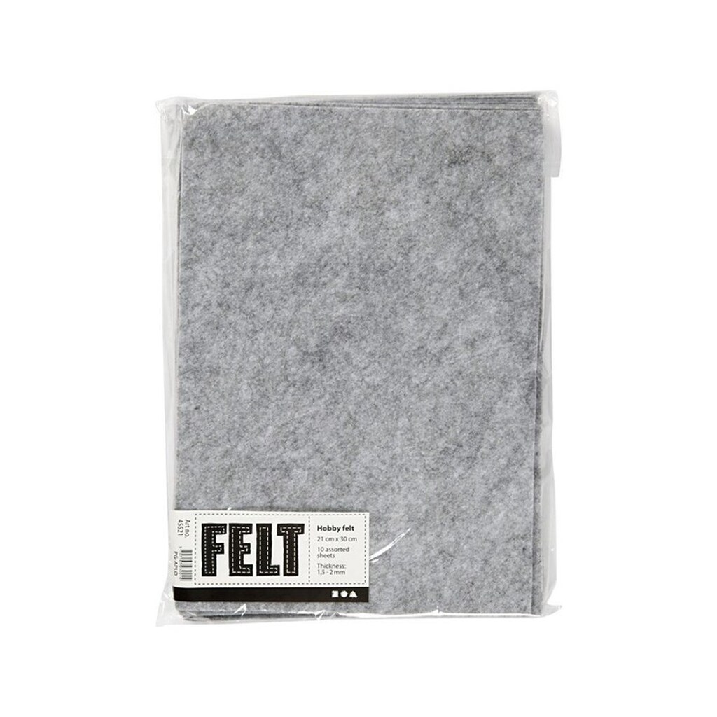 Creativ Company - Hobby Felt Gray A4 Mottled