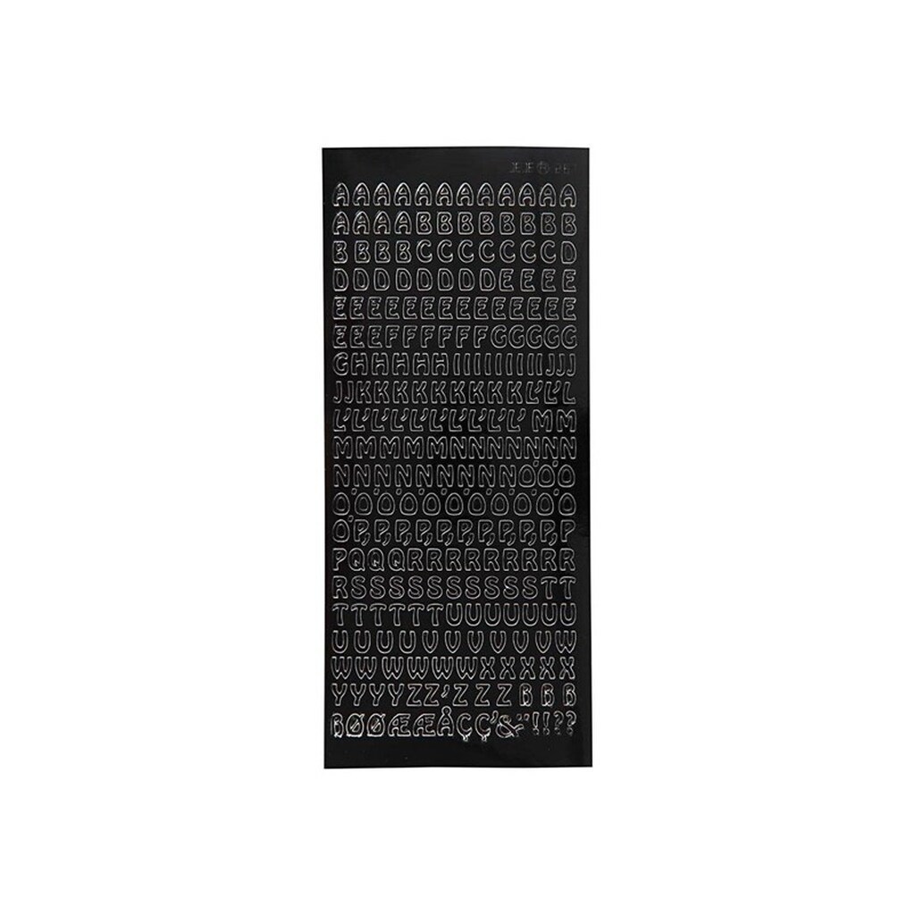 Creativ Company Stickers Small Capital Letters Black 1 Sheet