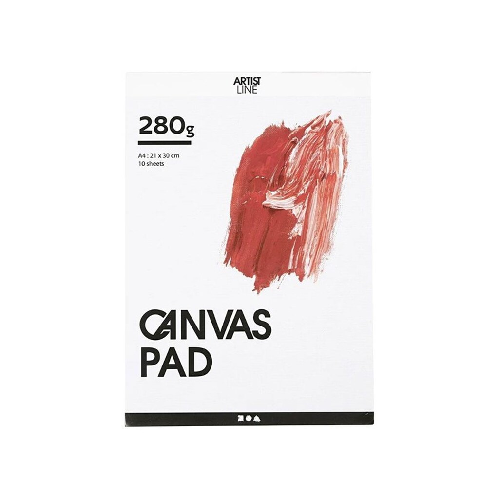 Creativ Company Canvas Block White A4 280gr 10 Sheets