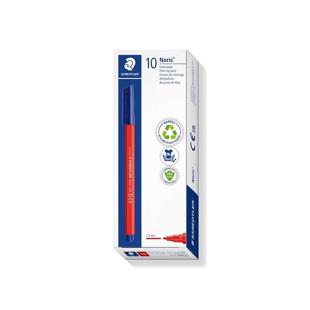 Staedtler NORIS FARVETUSSER 1,0mm, 10 stk rød