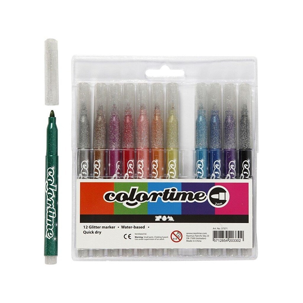 Creativ Company Colortime glittertusch 12pcs.