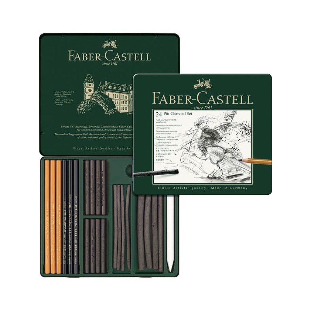 Faber-Castell Pitt charcoal sæt 24 ass NY