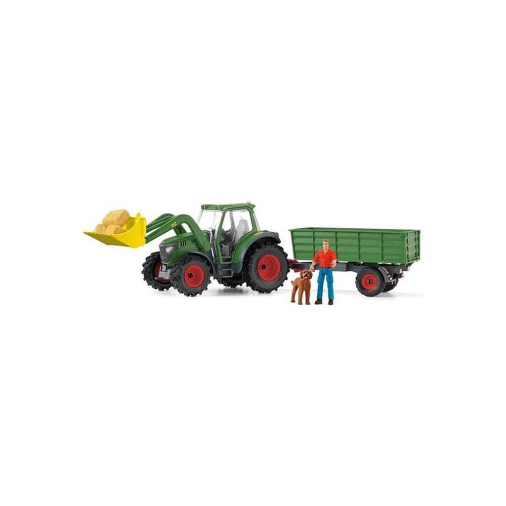 Schleich traktor med trailer