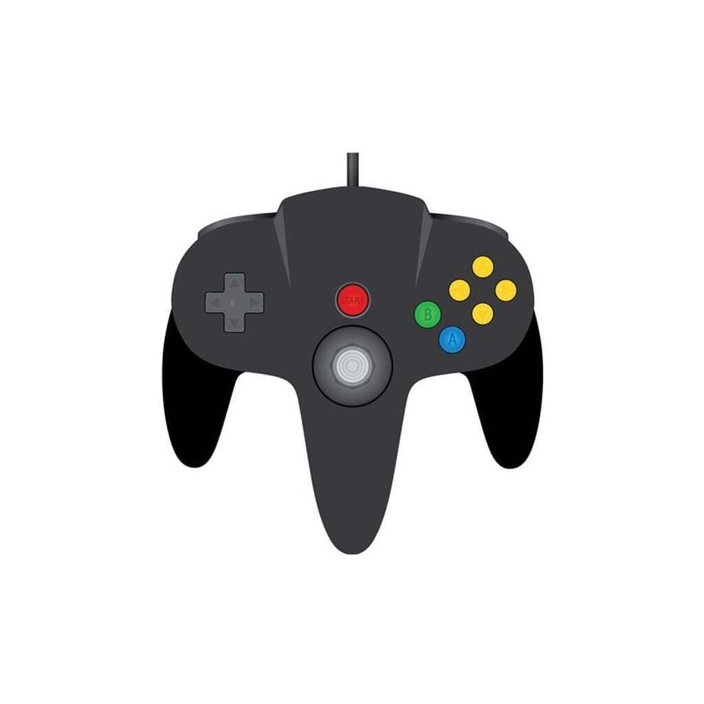 TeknoGame Wired N64 Controller Black - Wired Controller - Nintendo 64