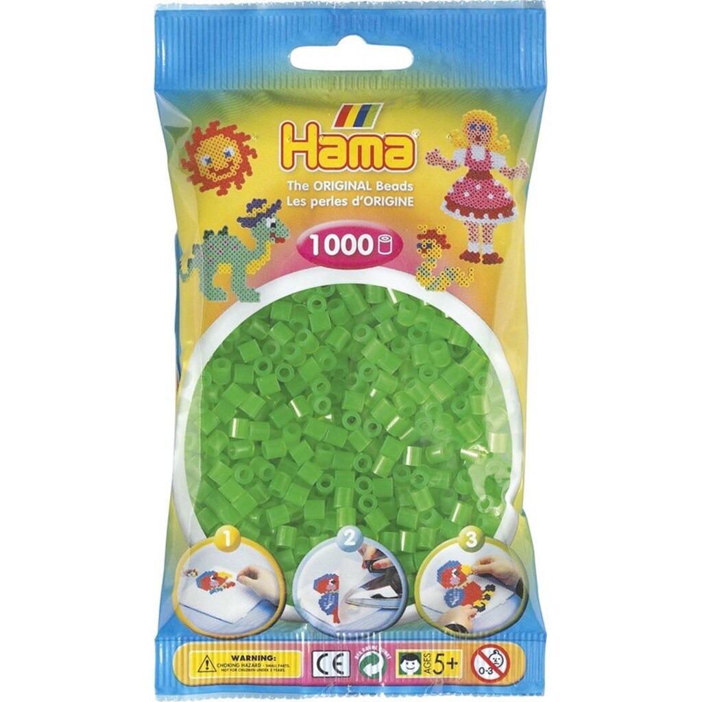 Hama Beads - Green Neon 1000 pcs