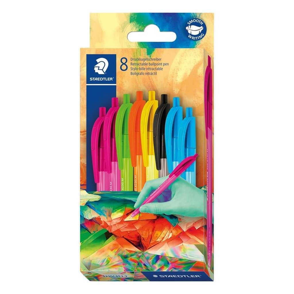 Staedtler STAEDTLER KUGLEPEN 4230 M 8STK/ASS