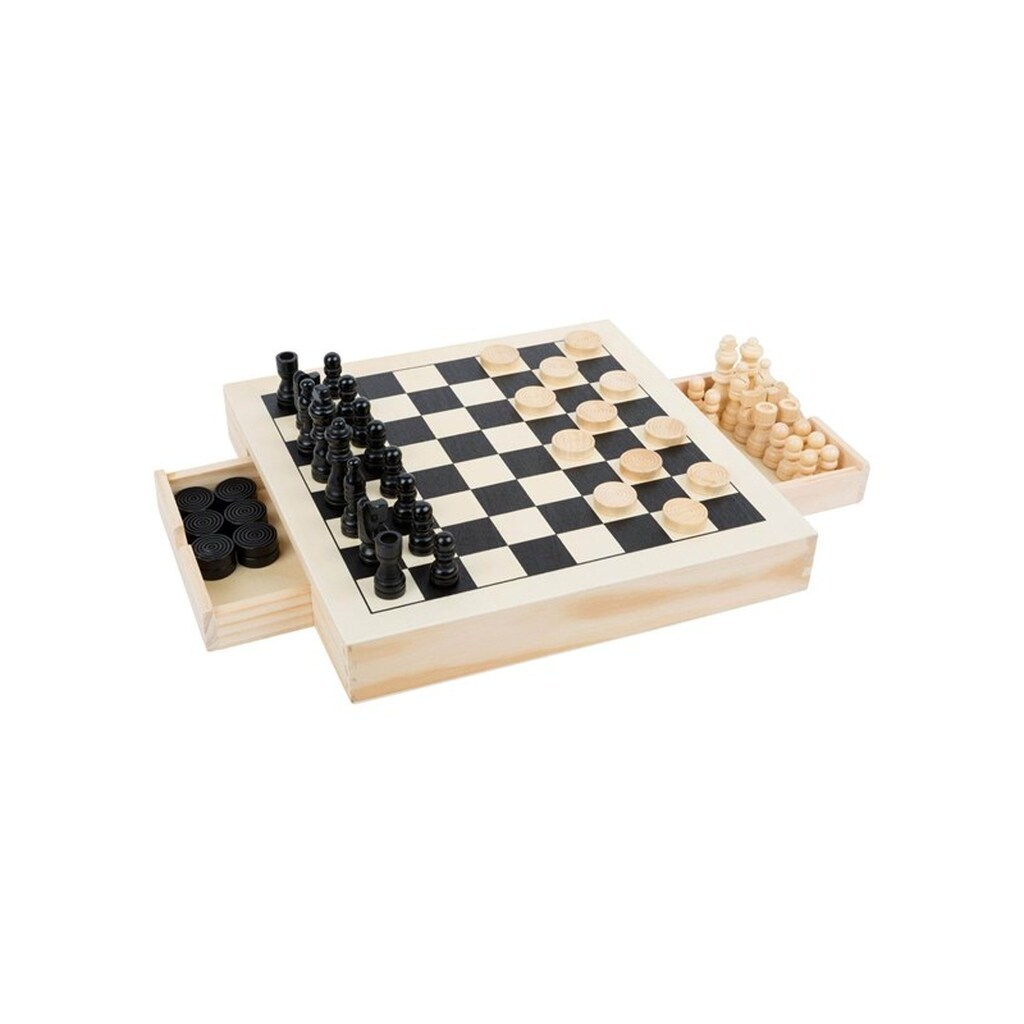 Small Foot - Game Box 3in1 Chess Checkers Mill Game