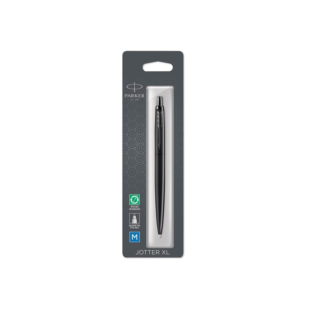Parker Jotter XL monokrom sort BT-kuglepen, M blå, boblepakke med 1