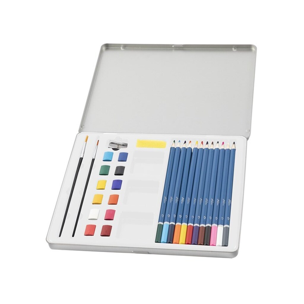 Nassau Aquarel painting set 28 pcs. in tin box