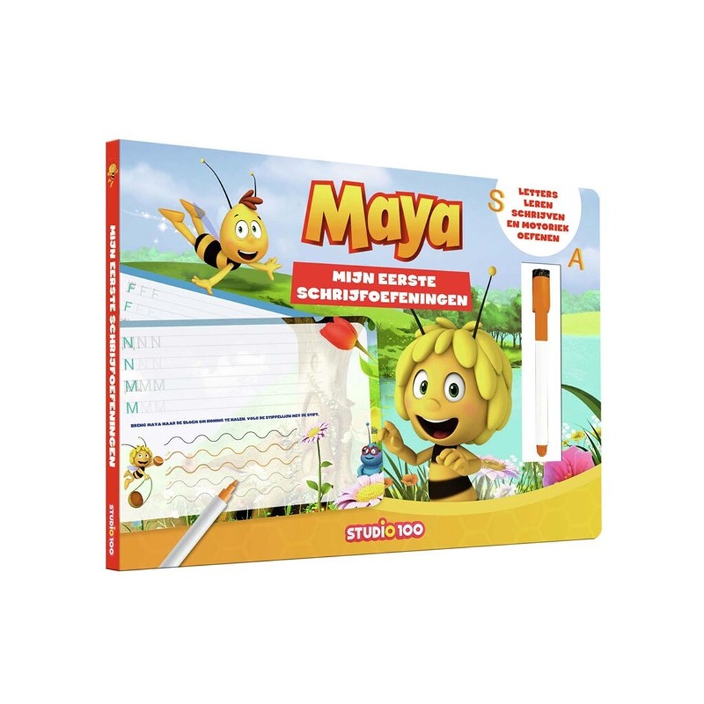 Maya the Bee Cardboard Book - Write and Erase - Børnebog