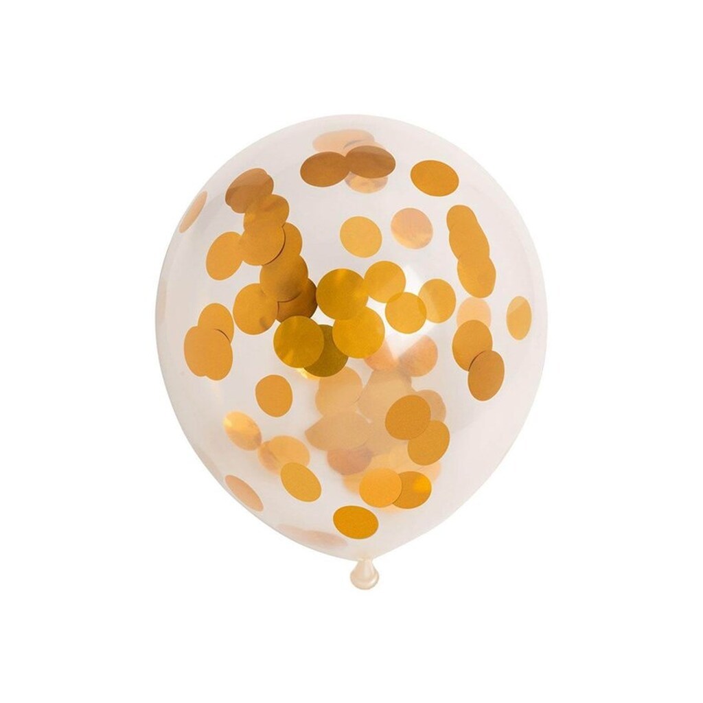 Globos Confetti Balloons Paper Confetti Metallic Gold 30cm 6pcs.