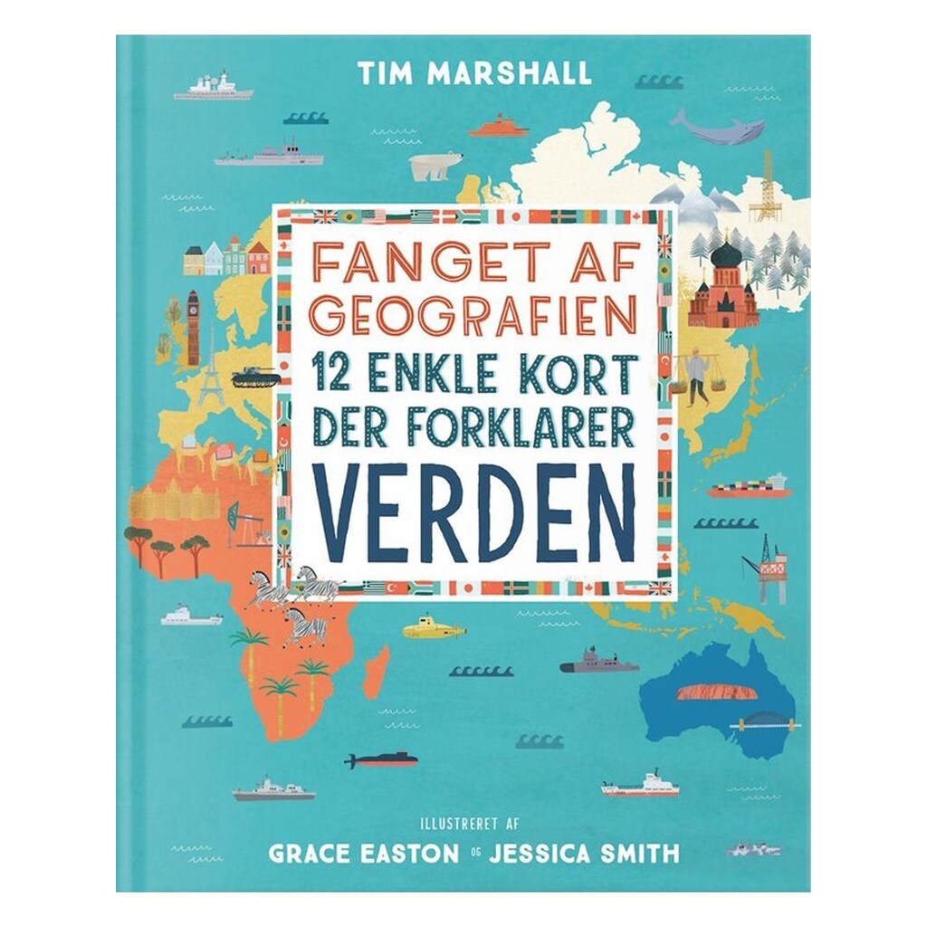 Fanget af geografien illustreret - Børnebog - Hardback