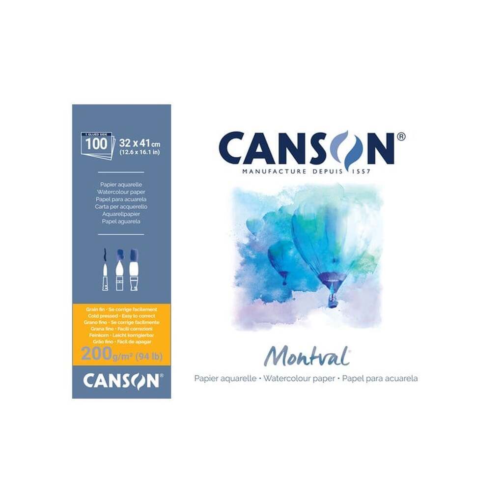 Canson Montval CP 32x41 cm 200G Pad 100 SH