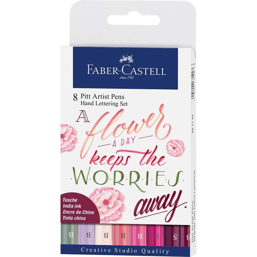 Faber-Castell Pitt artist pen hand lettering 8 ass pin