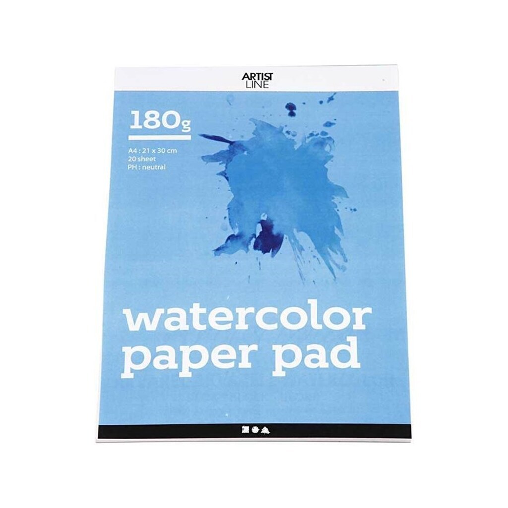 Creativ Company Watercolor Block White A4 180gr 20 Sheets