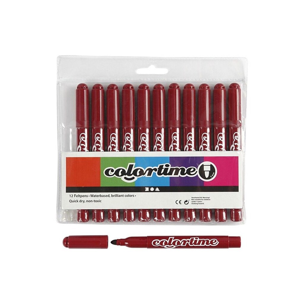 Creativ Company Wine red Jumbo markers 12st.