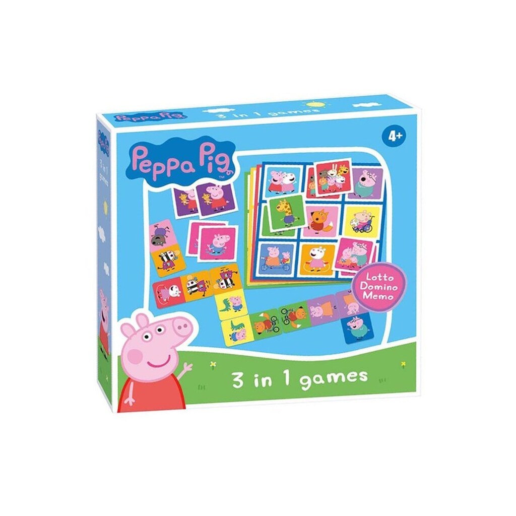 Selecta Play - Peppa Pig 3n1 Memo Lotto Domino (EN)
