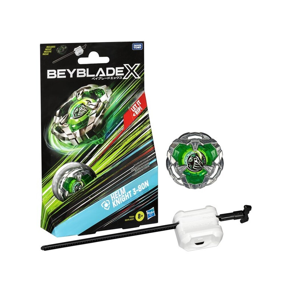 Beyblade X Helm Knight 3-80N Starter Pack Set with Defense Type Top &amp; Launcher