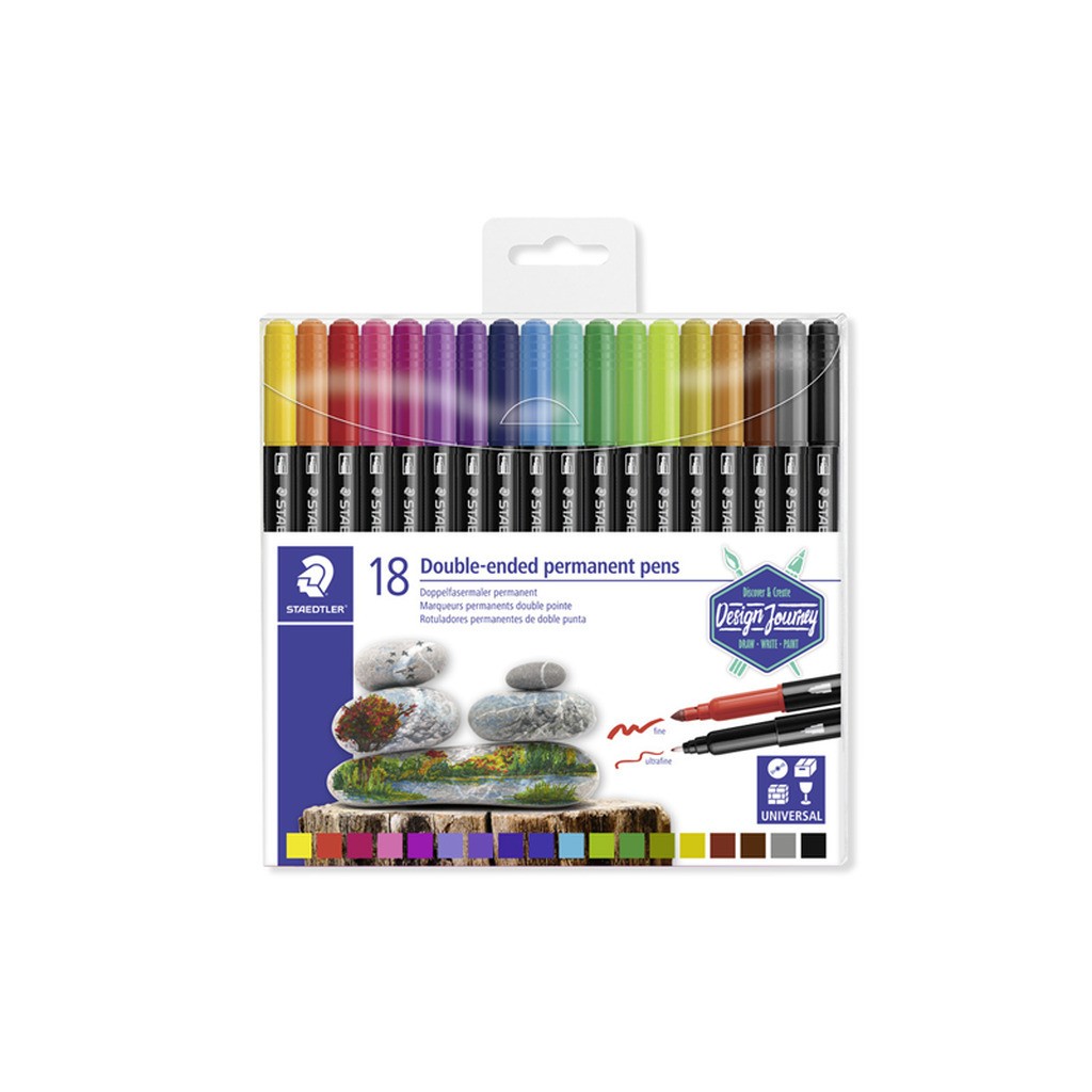 Staedtler STAEDTLER Duo Perm. 18 stk. ass