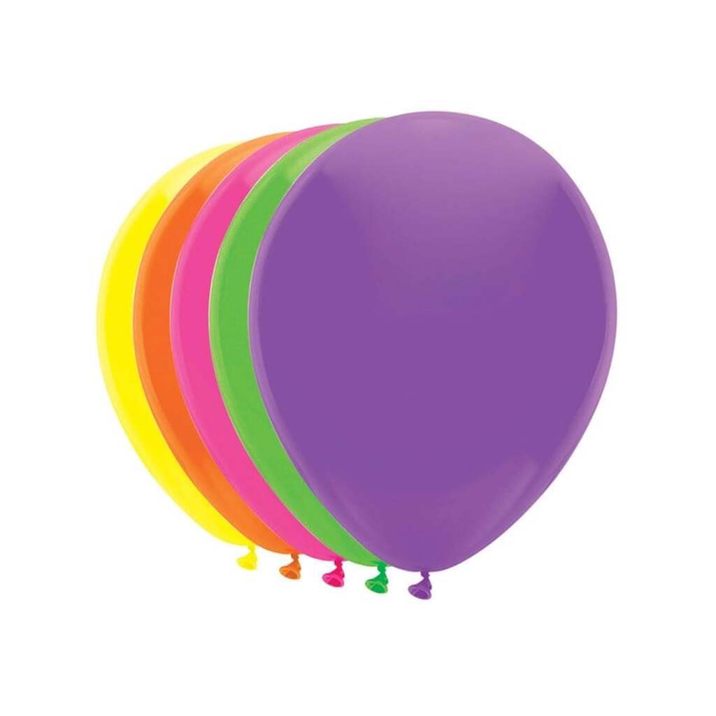 Haza Witbaard Balloons 5 Neon Colors 10 pcs.
