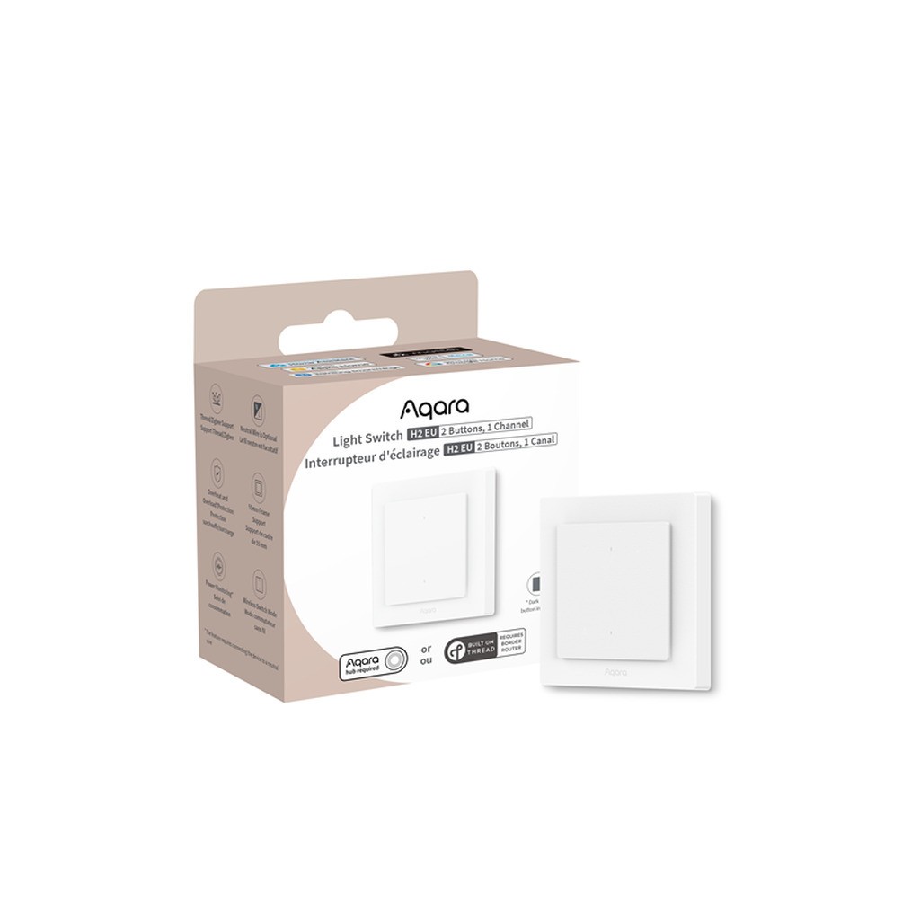 Aqara Light Switch H2 EU (2 Buttons 1, Channel)