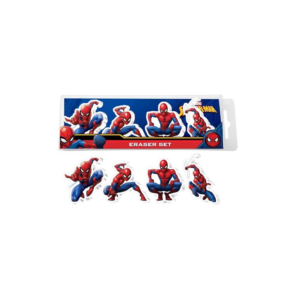 Euromic SPIDERMAN 4-pack erasers in box