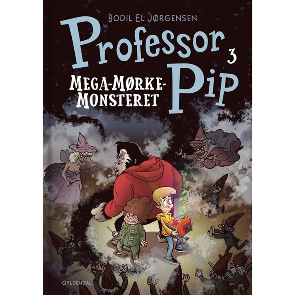Professor Pip 3 - MegaMørkeMonsteret - Børnebog - Hardcover