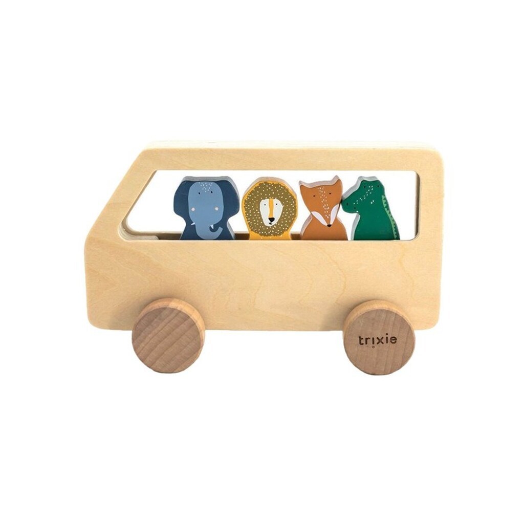 Trixie Baby Wooden Animal Bus 5pcs.