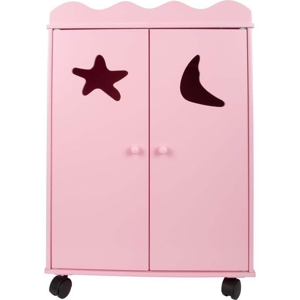 Small Foot - Wooden Dolls Wardrobe Pink