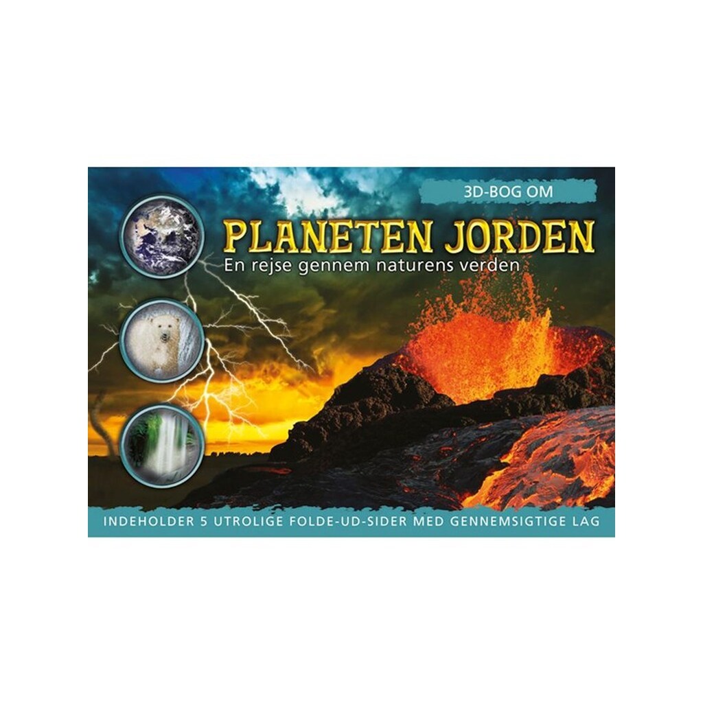3D-bog om planeten Jorden - Børnebog - Hardcover