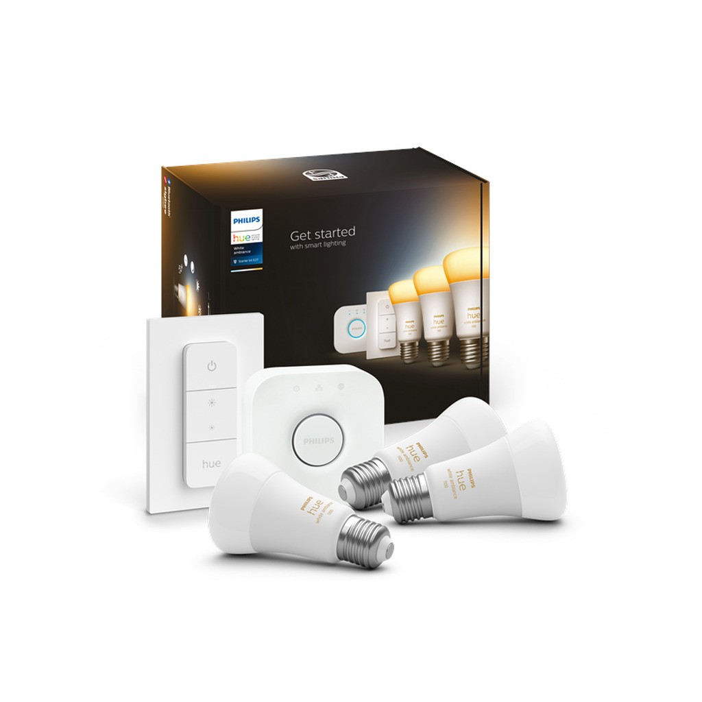 Philips Hue White Ambiance A60 E27 1100 Lumen - Starter Kit med 3 pærer
