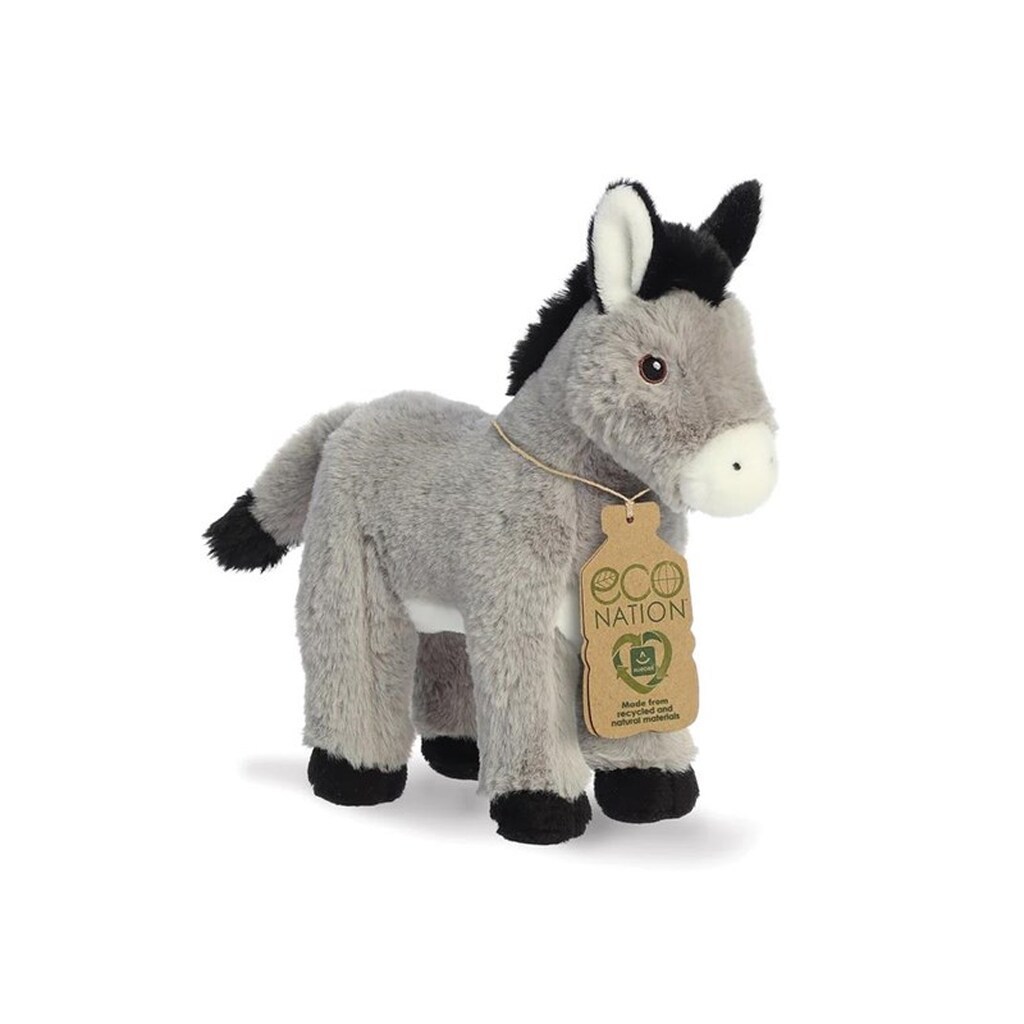 Eco Nation - Plush Toy / Cuddly Donkey 22 cm Eco-Friendly