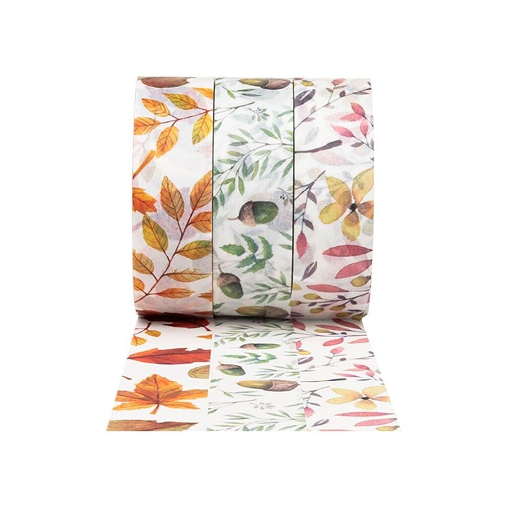 Colorations - Washi Tape Autumn Leaves 3 Rolls 5mtr.